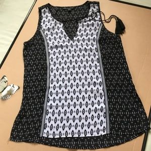 Zac & Rachel Top Black/White